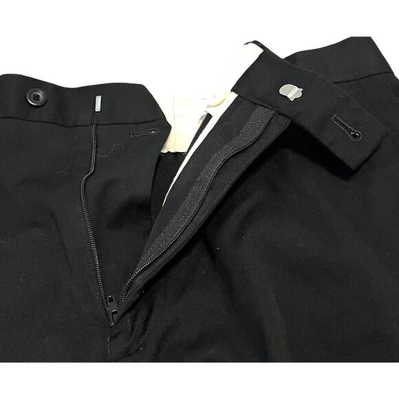 LOUIS RAPHAEL TAILORED FLAT FRONT HIGH-RISE DRESS PANTS, MENS, 30X32, BLACK - Picture 3 of 12